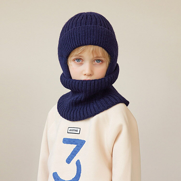 ニット帽 ネックウォーマー キッズ 帽子 ニット マフラー スヌード 子供 裏ボア 裏起毛 厚手 男の子 女の子 子ども 冬 あったか ふわふわ 伸縮性 暖かい 防寒 防風 おしゃれ 無地 イヤーマフ 秋冬 毛糸帽子 厚手 スノー アウトドア 通園 通学 旅行 children-veteements-10002069 Children vetements サンプル画像2