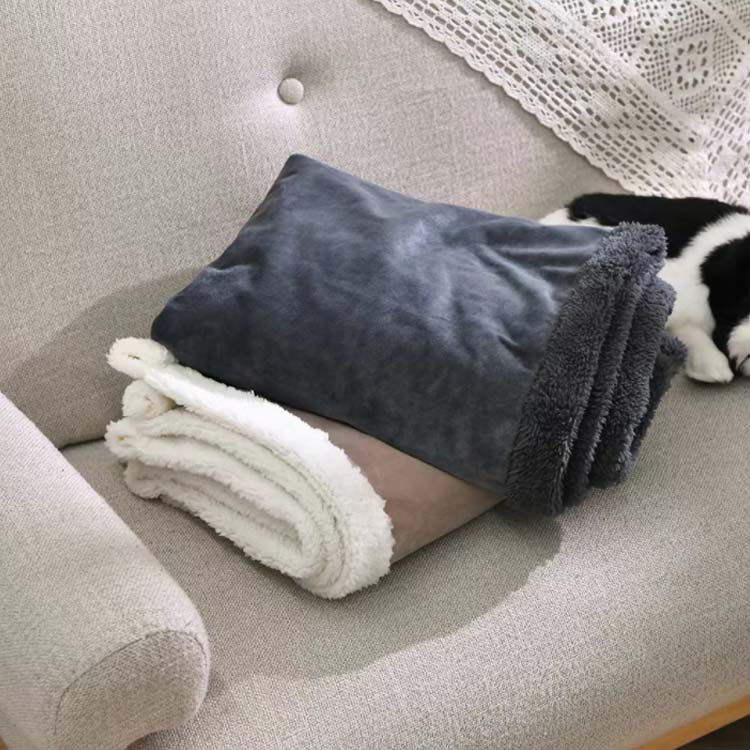 ペットブランケット 防水 ペット用 75×100cm 2枚合わせ毛布 毛布 猫 ブランケット 防寒 寒さ対策 犬 毛布 あったか 暖かい リバーシブル 布団 寝具 ボリューム 秋 chittoshop-10000750 ちっとしょっぷ サンプル画像2