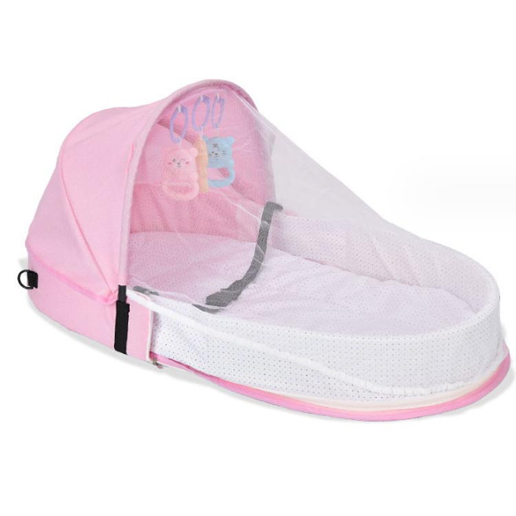 ベッドインベッド 折りたたみ ショルダーバッグ ベビーベッド ミニベッド 持ち運び 添い寝 蚊帳付き ポータブルベッド 赤ちゃん 新生児 寝返り防止 旅行 お出かけ 寝具 オールシーズン 出産祝い