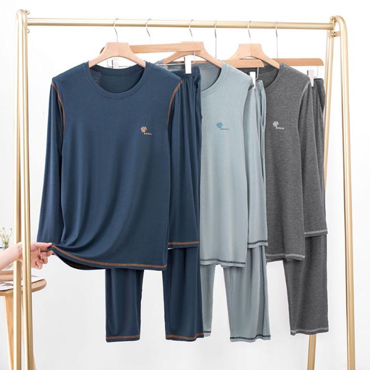 パジャマ ロングパンツ 綿 長袖 秋 長袖 メンズ tシャツ セットアップ 長ズボン 30代 寝巻き プルオーバー ナイトウェア 上下セット 冬 部屋着 パジャマ ルームウェア 40代 50代 60代 男性 長袖 ワンマイルウェア 旅行 入院 着替え パイピング カットソー