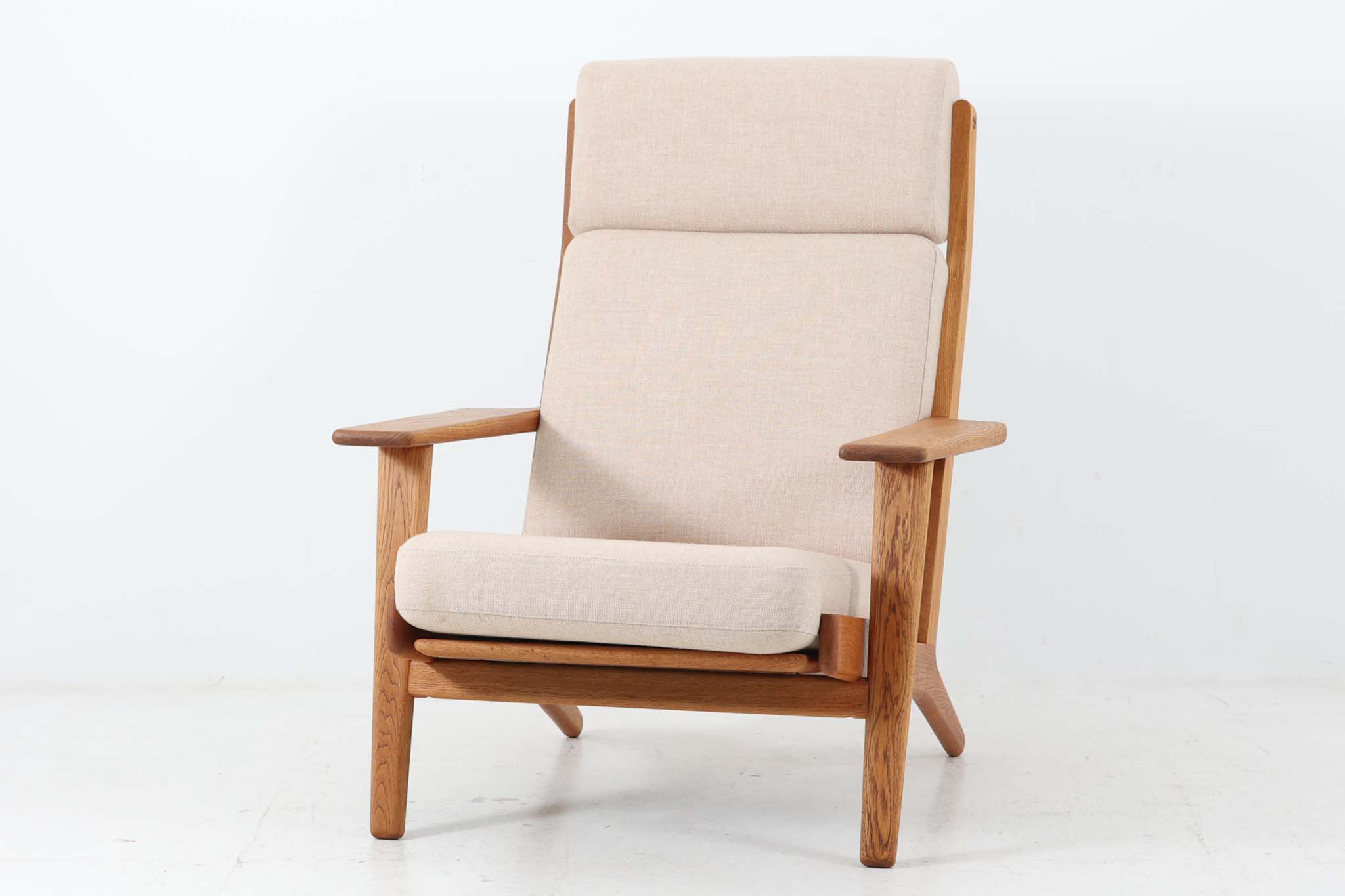 北欧家具ビンテージ　GE290A　ハイバックソファ　オーク材　Hans J.Wegner（ハンス・J・ウェグナー）　GETAMA/ゲタマ【デンマーク製 1人掛けソファ 1P ラウンジチェア アンティーク 北欧インテリア デザイナー おしゃれ リビング】