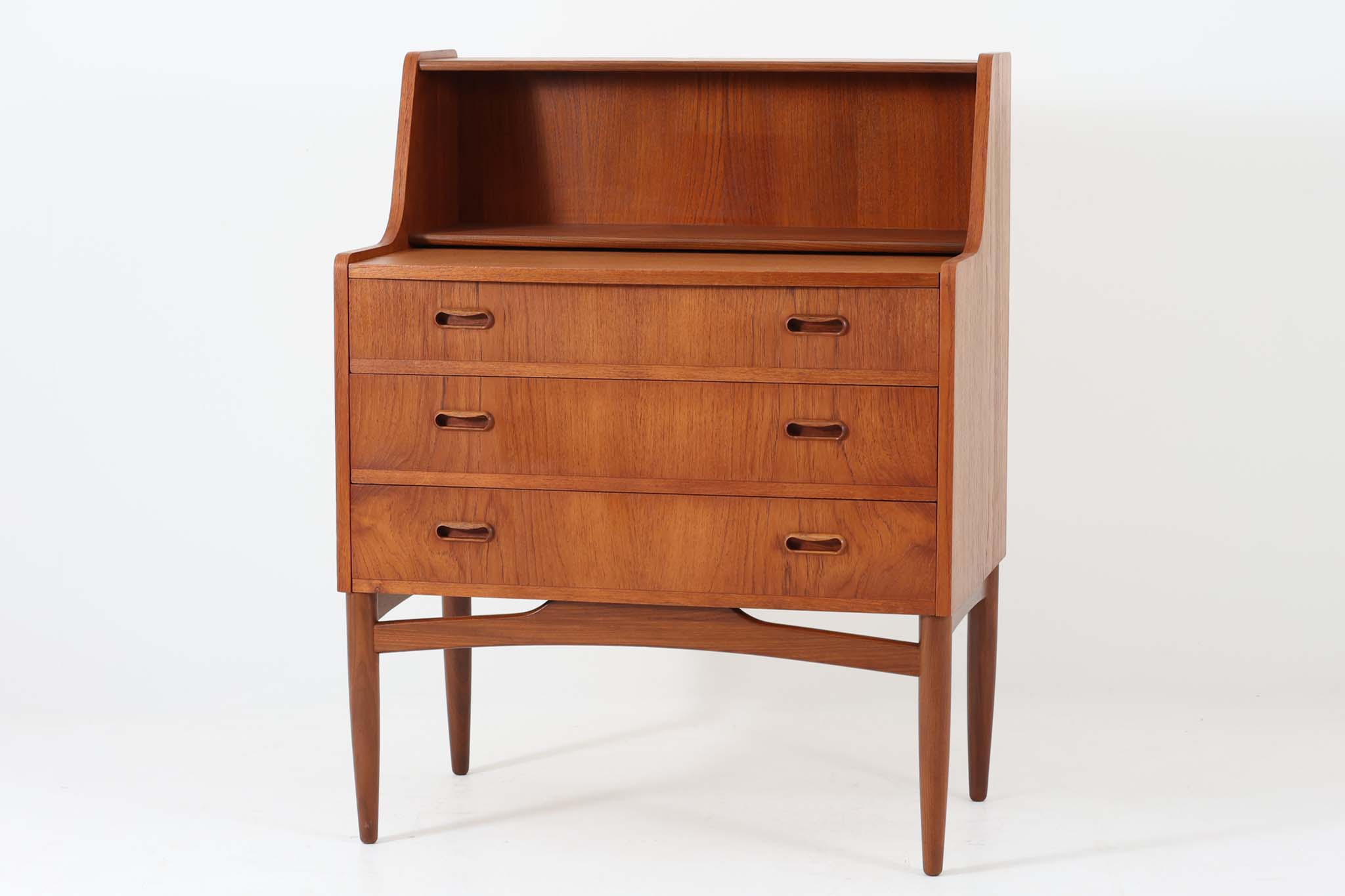 ライティングビューロ/机 チーク材 鏡付き 北欧家具ビンテージ【アンティーク 北欧インテリア 木製机 学習机 チェスト タンス ドレッサー 収納家具 おしゃれ リビング】