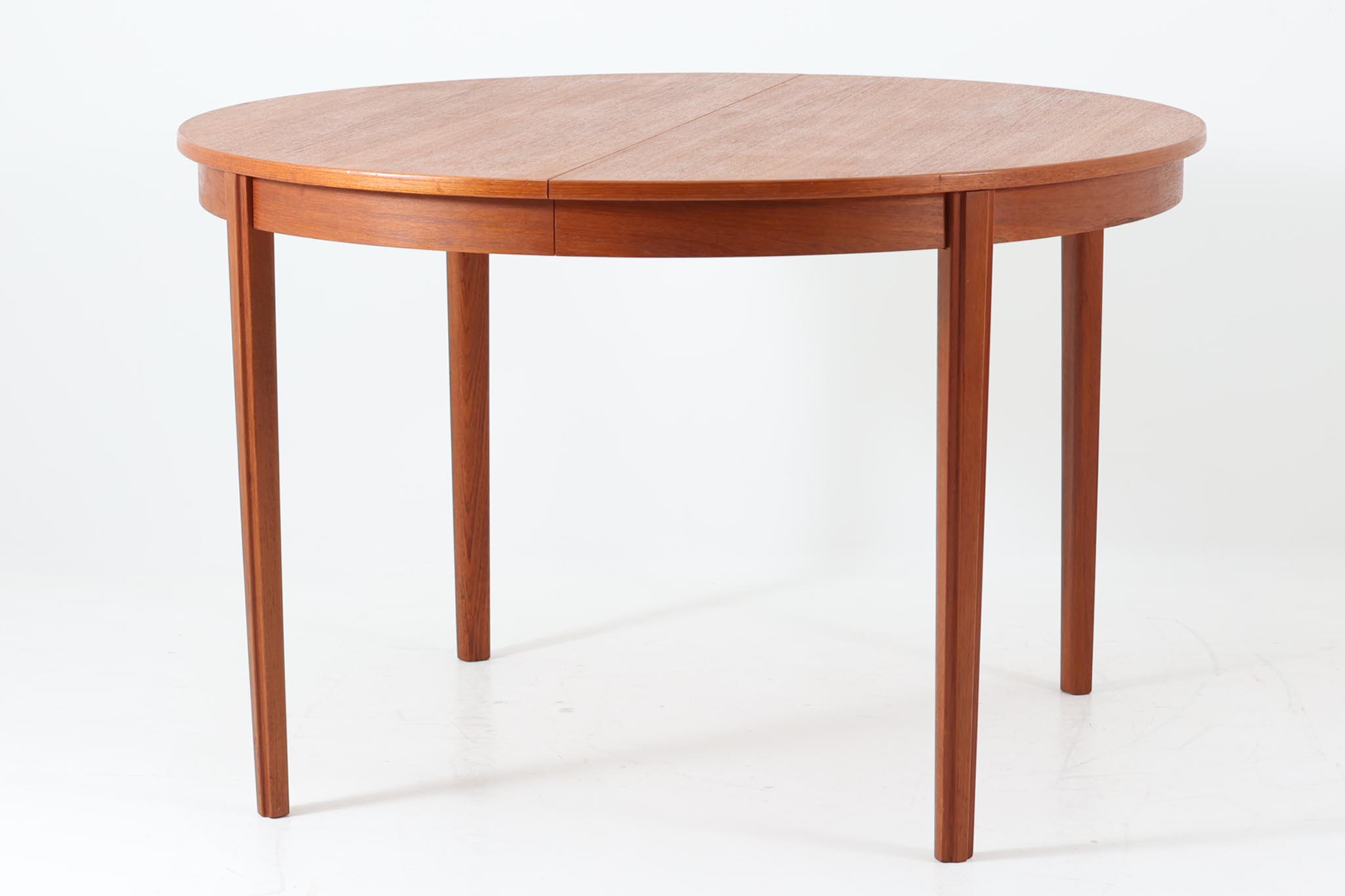B. Fridhagen　円形　エクステンションダイニングテーブル　直径115cm　チーク材　Bodafors社【アンティーク チーク材 デンマーク製 北欧インテリア】