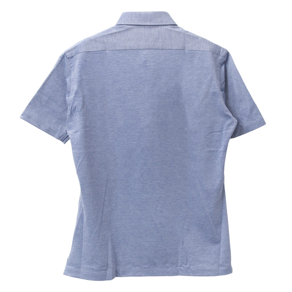 ニットシャツ CHOYA SHIRT FACTORY ニット 鹿の子ニット 半袖 ポロシャツ プルオー...