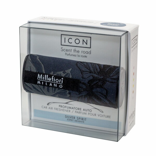 ミッレフィオーリ(Millefiori)[16CAR71] カーエアフレッシュナー ICON TEXTILE FLORAL - シルバースピリット(SILVER SPIRIT) 芳香剤 プレゼント 父の日のサムネイル