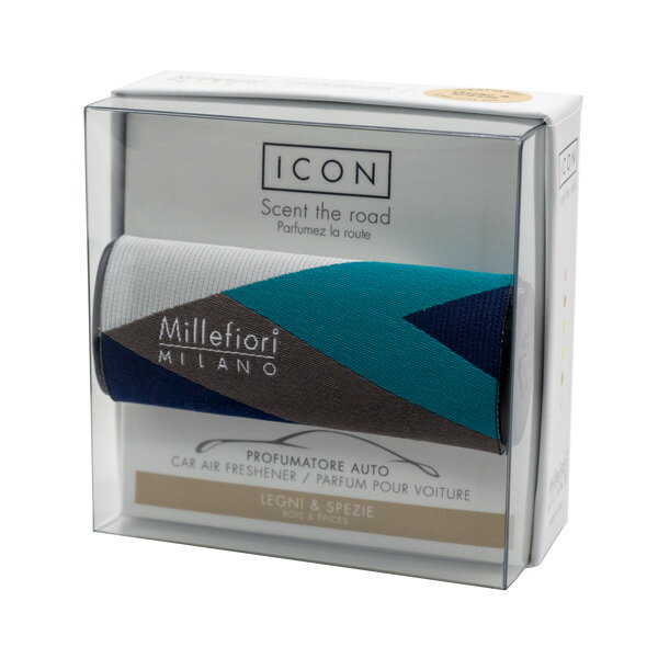 ミッレフィオーリ(Millefiori)[16CAR47] カーエアフレッシュナー ICON TEXTILE GEOMETRIC - スパイシーウッド(LEGNI & SPEZIE) 芳香剤 プレゼント 父の日のサムネイル