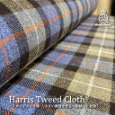 【50cm×50cm】Harris Tweed生地（ハリスツイード）◆チェック Part2◆ラベル付｜ハンドクラフト