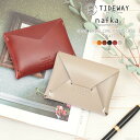 【当店限定カラー】TIDEWAY タイドウェイ カードケース レディース 姫路レザー 名刺入れ ヌメ革 名刺ケース 封筒型 フラップ コンパクト 牛革 NUME...