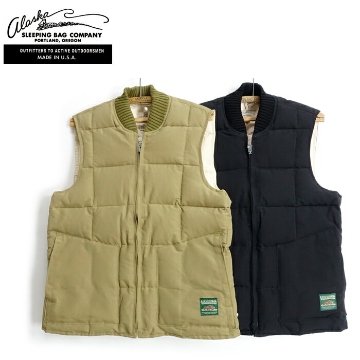 アラスカスリーピングバッグ ALASKA SLEPINGBAG [AS15005] ダウンベスト GOOSE DOWN VIKING VEST Made in USA