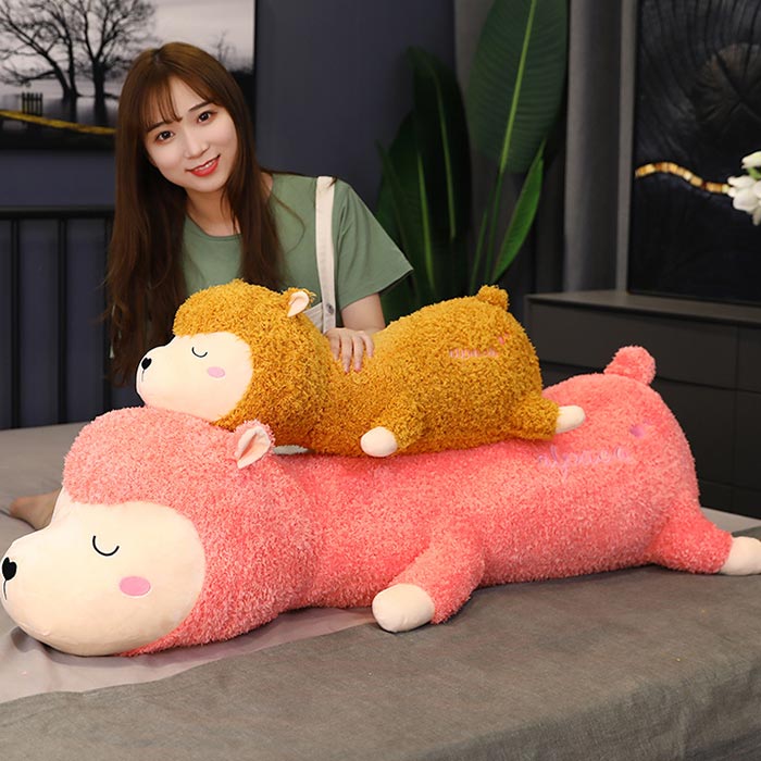 抱き枕 アルパカ　ぬいぐるみ 添寝枕 クッション もちもち 人形 睡眠 枕　ふわふわ 柔らか 羊 ひつじ　..