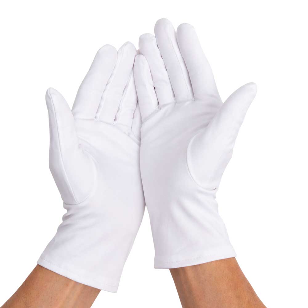 マイクロファイバー 手袋 白 黒 両面100％マイクロファイバー 左右兼用 ホワイト ブラック 2色から選べる　1双 (2枚) 【メール便 送料無料】 3