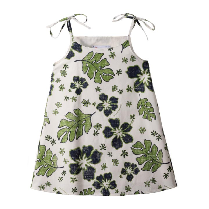 Rakuten - かりゆしウェア キッズワンピース 全7色 半袖 OFF GREEN/JK1404237