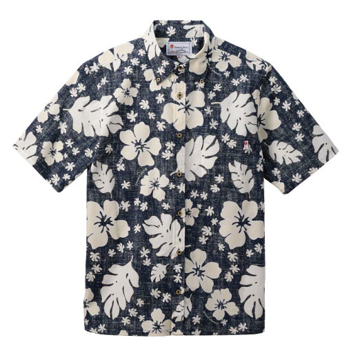かりゆしウェア メンズボタンダウンシャツ 全7色 半袖 NAVY/JM0204237 かりゆしウェア メンズボタンダウンシャツ 全7色 半袖 NAVY/JM0204237