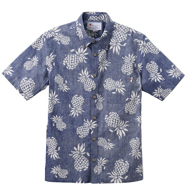 Rakuten - かりゆしウェア メンズボタンダウンシャツ 全4色 半袖 NAVY/JM0204338NV