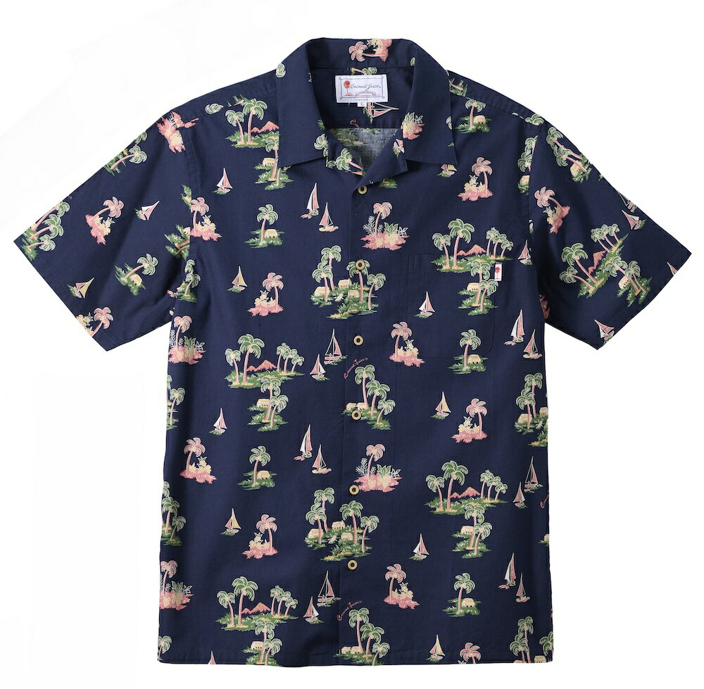 Rakuten - かりゆしウェア メンズオープンカラーシャツ 全2色 NAVY/JM0304738NV