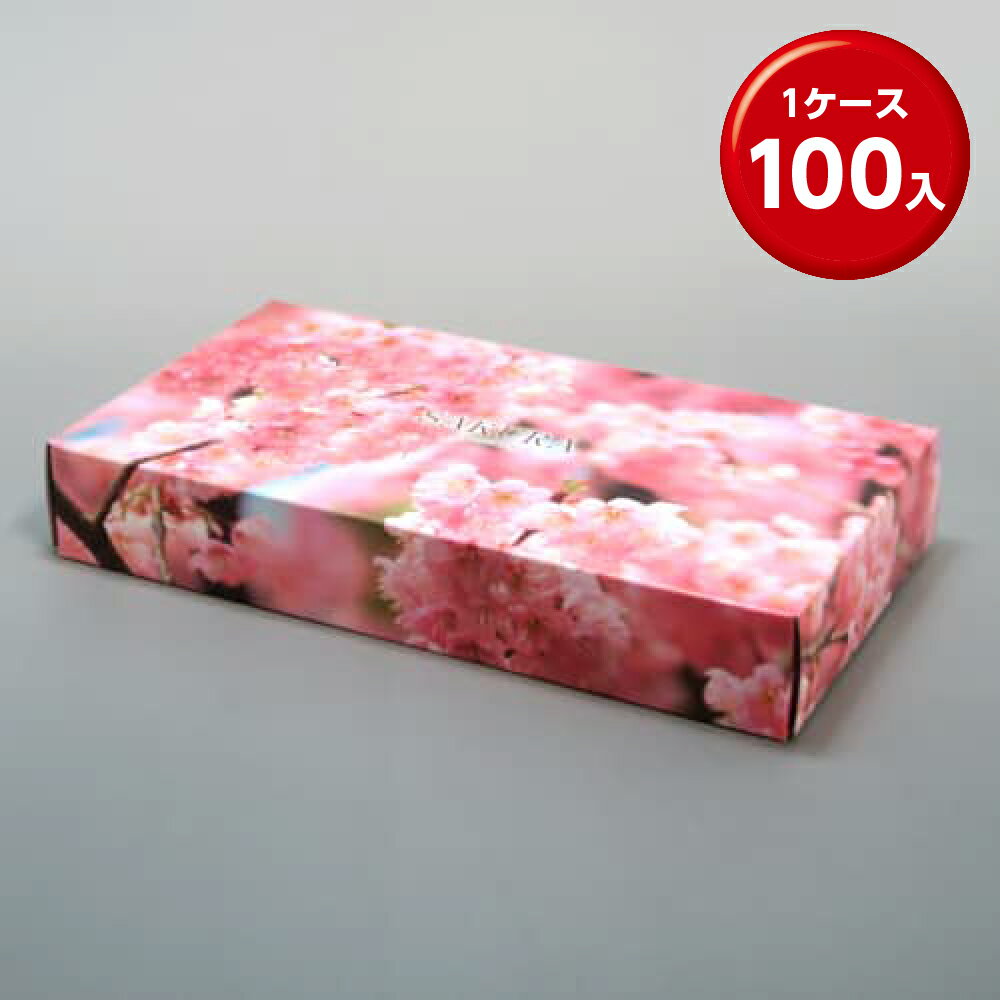 (40枚入×100個) 桜ティッシュ BOXティッシュ