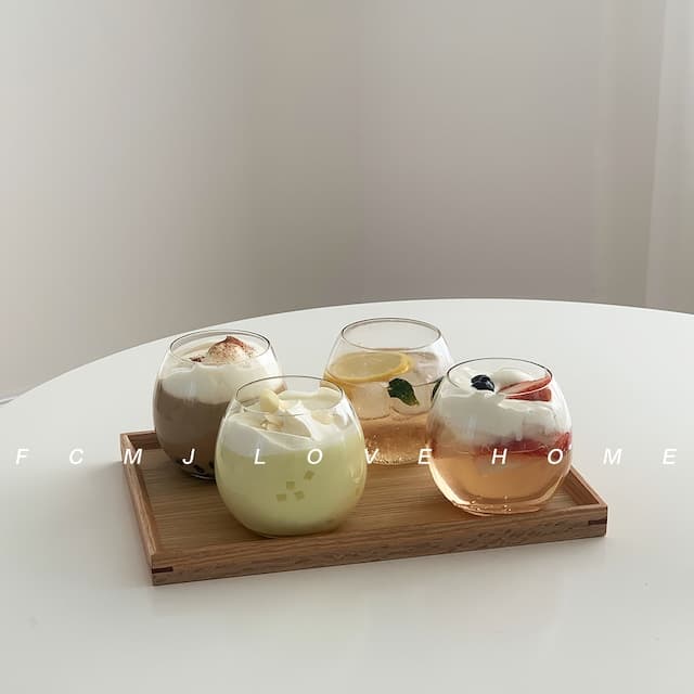 まんまるグラス コップ 丸いグラス ガラスコップ おうちカフェ カフェ 韓国雑貨 韓国インテリア 北欧インテリアのサムネイル
