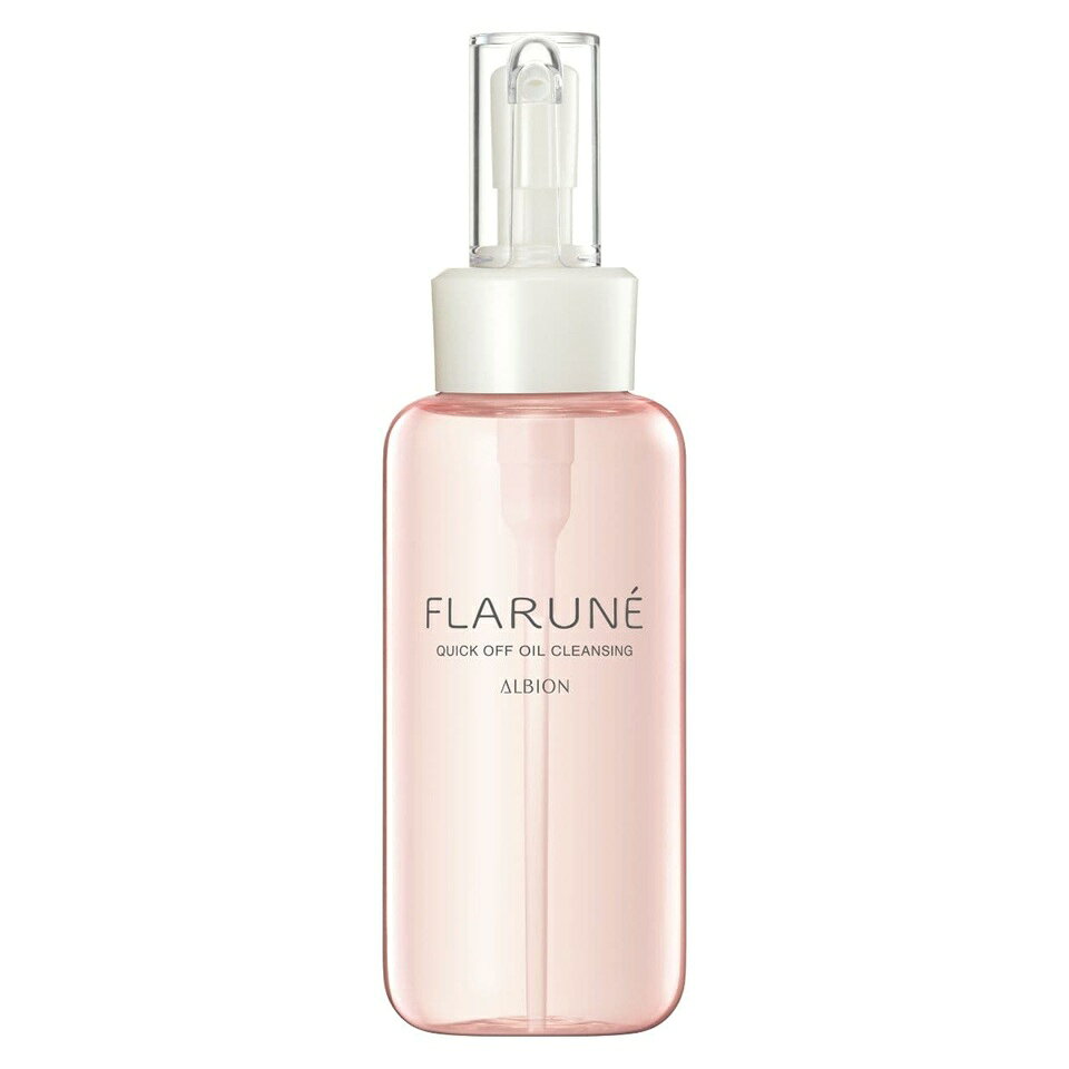 商品名 アルビオン（ALBION）フラルネ　クイックオフ　オイル　クレンジング 内容量 200ml 商品説明 さらっと軽やかな感触で、やさしくなじませるだけでメイクアップ料をオフするクレンジングオイルです。 毛穴よごれやウォータープルーフの落ちにくいメイクアップ料も浮き上がらせ、クリアでなめらかな肌へ整えます。 使用方法 ●かわいた手のひらに適量（ポンプ2〜3回分くらい）をとり、メイクアップ料やよごれと充分なじませます。その後、水またはぬるま湯で洗い流します。 成分 パルミチン酸エチルヘキシル・エチルヘキサン酸セチル・ミネラルオイル・ジカプリン酸ポリグリセリル−6・ミリスチン酸イソプロピル・ジオレイン酸ポリグリセリル−10・ポリソルベート85・アーモンド油・アンズ核油・オリザノール・カニナバラ果実エキス・トコフェロール・ローズマリー葉エキス・BHT・エタノール・コーン油・レシチン・フェノキシエタノール・香料 使用上の注意 ◇ご使用前に手や顔をぬらさないでください。 ◇ポンプに水がかかったり容器内に水が入らないようご注意ください。容器内に水が入りますと、下部にゼリー状の固まりができたり、最後の洗い流しがスムーズにいかなくなることがあります。 ◇プラスチック製の洗面用具や洗面台などについたときは、すぐにふきとってください。 ◇ポンプの口もとの方向をイラストのようにして、容器を傾けてお使いいただくと、最後までむだなくお使いいただけます。 ◇ポンプがこわれてしまうので、固定されている口もとをまわさないでください。 ◇浴室乾燥機を使用する場合は、浴室内におかないでください。 発売元・メーカー 株式会社アルビオン 東京都中央区銀座1-10-6 お問い合わせ先 0120-114-225 区分・原産国 化粧品・日本 広告文責 株式会社ライズコーポレーション TEL:03-5542-1285