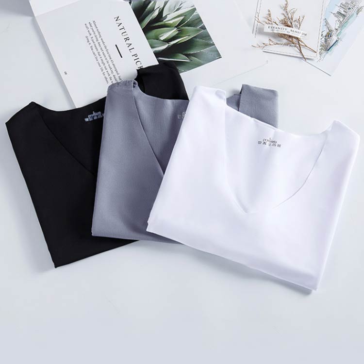 メンズ インナーシャツ Vネック 半袖 Tシャツ 3枚セット 肌着 速乾 通気 シームレス 吸汗性 速乾性 接触冷感 ひんやり 涼しい 薄手 肌着 作業服 作業着 アンダーウエア ストレッチ スポーツ トレーニング ランニング ゴルフ 送料無料
