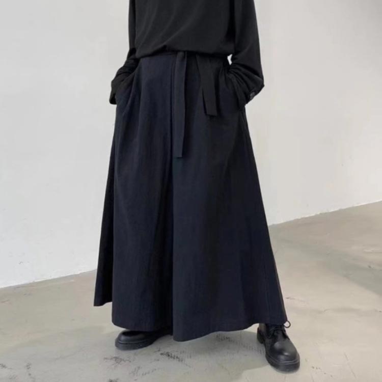 ガウチョパンツ メンズ レディース 袴パンツ スカンツ ワイドパンツ 9分丈 袴 スカ...
