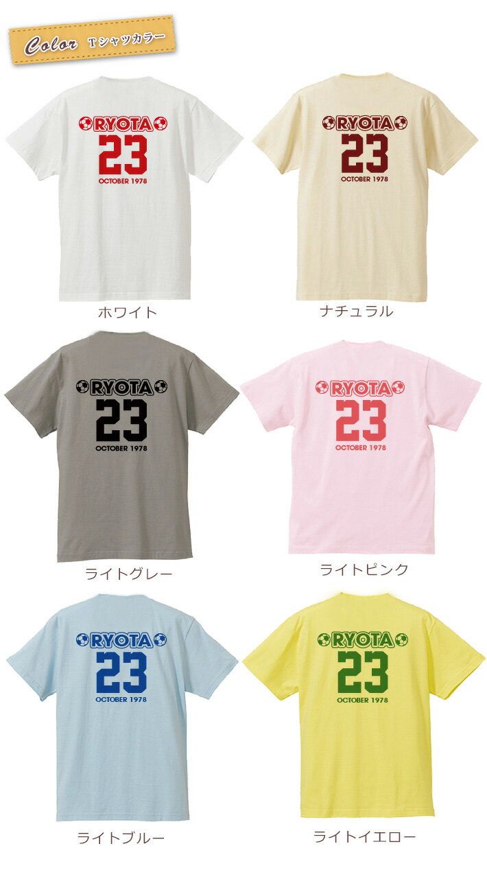 Tシャツ 誕生日 プレゼント 出産祝い 名入れ 名前入り キッズ ベビー 半袖 スポーツ風 背番号(サッカーボール) 男の子 女の子 服 誕生日プレゼント 百日祝い お七夜 春夏 ブランド ココロコ 3