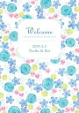 【16日20時〜P10倍+180円クーポン】 ウェルカムボード フローラルブルー 結婚式 結婚 手作り 招待状 席次表 ウェディング ブライダル ウェディングボ...