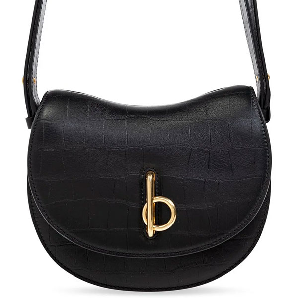 24AW new/Burberry クロコ調レザーショルダーバッグ Bag Black 楽天市場】クロコ（ブランドバーバリー）の通販
