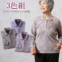 [母の日お届け指定可能 無料ラッピング] ジャカードポロシャツ3色組 （シニアファッション 70代 80代 秋冬 送料無料 ハイミセス 婦人 レディース おばあちゃん服 高齢者 誕生日 ）M L LL 3L 4L 5L 大きいサイズ ギフト 母の日 プレゼント 実用的 おしゃれ