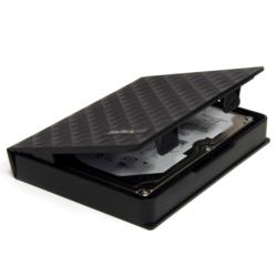 コンプモト 楽天市場店のStarTech.com ハードディスク用静電気防止プロテクトケース/2.5インチHDD用(HDDCASE25BK) 目安在庫=○｜アングル2