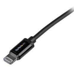 コンプモト 楽天市場店のStarTech.com Lightningケーブル/USB-A/1m/480Mbps/Apple MFi認証/ブラック(USBLT1MB) 目安在庫=△｜アングル3
