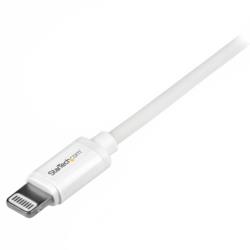 コンプモト 楽天市場店のStarTech.com Lightningケーブル/USB-A/1m/480Mbps/Apple MFi認証/ホワイト(USBLT1MW) 目安在庫=△｜アングル3