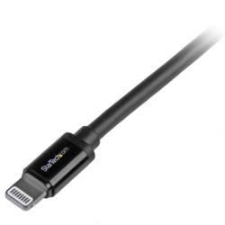 コンプモト　楽天市場店のStarTech.com Lightningケーブル/USB-A/2m/480Mbps/Apple MFi認証/ブラック(USBLT2MB) 目安在庫=△｜アングル3
