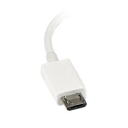 StarTech.com USBケーブル/A - Micro-B/12cm/OTG変換/メス・オス/ホワイト(UUSBOTGW) 目安在庫=△