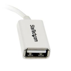 StarTech.com USBケーブル/A - Micro-B/12cm/OTG変換/メス・オス/ホワイト(UUSBOTGW) 目安在庫=△