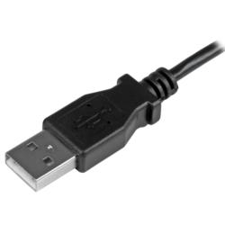 StarTech.com USBケーブル/A - Micro-B/2m/USB 2.0/左L型/オス・オス/BK(USBAUB2MLA) 目安在庫=○