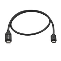 コンプモト 楽天市場店のStarTech.com USB-C - マイクロB 変換ケーブル 0.5m オス/オス USB 2.0準拠(USB2CUB50CM) 目安在庫=○｜アングル2