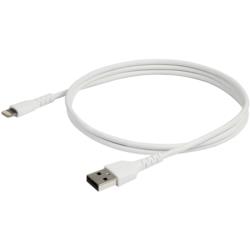 StarTech.com Lightningケーブル/USB-A/1m/高耐久アラミド/MFi認証/ホワイト(RUSBLTMM1M) 目安在庫=○