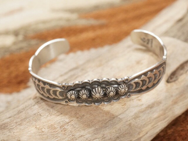 INDIAN JEWELRY NAVAJO SILVER BANGLE / ǥ 奨꡼ ʥХ СХ󥰥