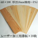 日本製 レーザー加工用薄板【10×44.5cm)10枚入り】木製DIY 文字入れ レーザーカット ヒノキ 桧 アクリル お正月 木製 食器 国産 日本製 経木 おにぎり