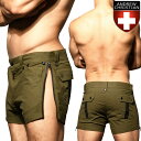 ショートパンツ ハーフパンツ アメカジ ミリタリー ショーツ アンクリ Andrew Christian アンドリュークリスチャン Capsule Army Shorts 男性用(6757)