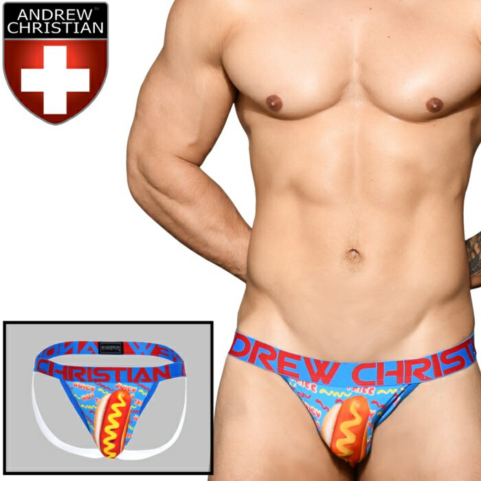 ローライズジョックストラップ ケツ割れ ケツワレ メンズ アンダーウェア アンドリュークリスチャン Andrew Christianアンクリ Hot Dog Almost Nakedジョックストラップ(92389)