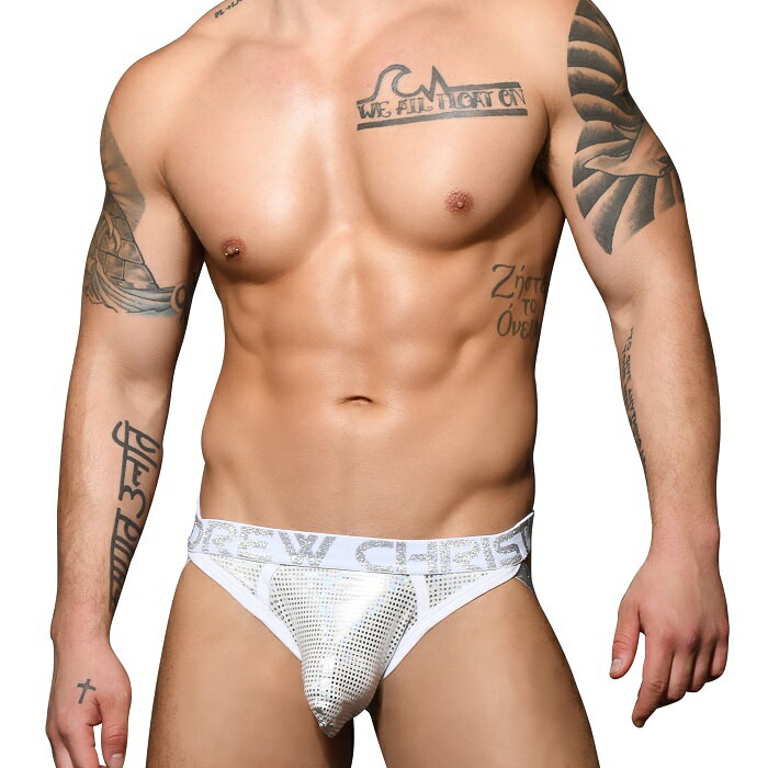 ローライズジョックストラップ ケツ割れ ケツワレ メンズ アンダーウェア アンドリュークリスチャン Andrew Christianアンクリ Metallic Snow Strap ALMOST NAKED ジョックストラップ(92411)[M便 1/3]