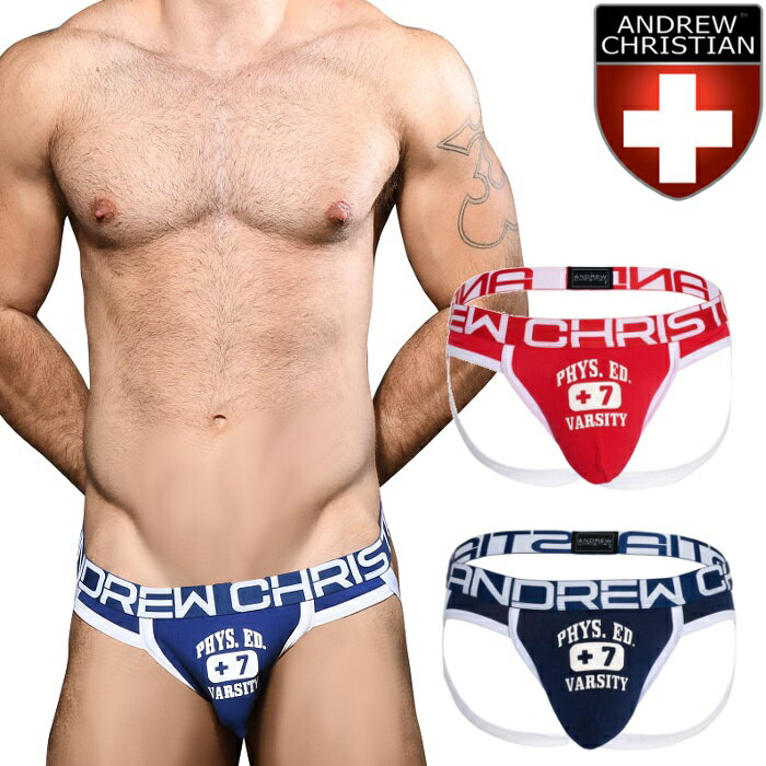 ローライズジョックストラップ ケツ割れ ケツワレ メンズ アンダーウェア アンドリュークリスチャン Andrew Christianアンクリ Phys. Ed. Varsity Jock Almost Nakedジョックストラップ(92571)