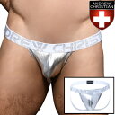 ローライズジョックストラップ ケツ割れ ケツワレ メンズ アンダーウェア アンドリュークリスチャン Andrew Christianアンクリ Metallic Silver Jock Almost Nakedジョックストラップ 92574 [M…