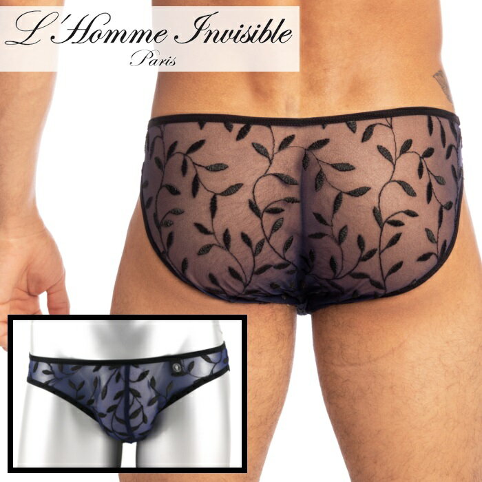 L'HOMME INVISIBLE ブリーフ メンズブリーフ メッシュ シースルー メンズローライズブリーフ ブリーフパンツ メンズ下着 メンズビキニ ロームアンヴィジーブル L'Homme Invisible POISON IVY レース メッシュ ビキニブリーフ(my44-ivy-049)[M便 1/3]