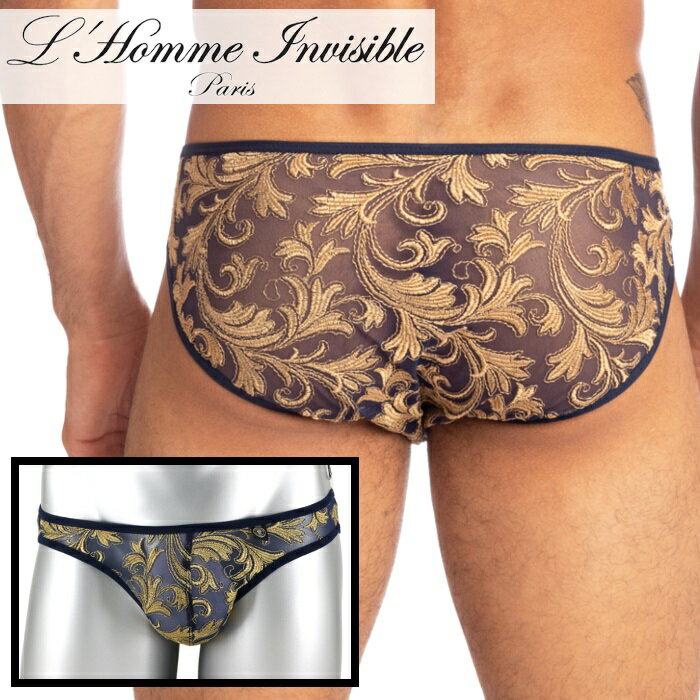 L'HOMME INVISIBLE ブリーフ メンズブリーフ メッシュ シースルー メンズローライズブリーフ ブリーフパンツ メンズ下着 メンズビキニ ロームアンヴィジーブル L'Homme Invisible OPPULENCE ASSUMÉE レース メッシュ ビキニブリーフ(my44-opp-048)[M便 1/3]