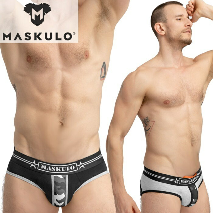 【3,980円以上お買い上げで送料無料】 MASKULO（マスクロ）ブリーフ。 スパンデックス入り素材のウエストバンドは腰回りをしっかりホールドし、上品なアーミー調のカモフラージュ柄となります。 柔らかいコットン生地はコカンをやさしく包み込み、通気性もよく快適な履き心地を実現します。 普段穿きとしても、勝負パンツとしても、ぴったりの一枚となります。 Maskulo【マスクロ】、男の魅力を100%引き出すような男性アパレルブランド。極寒の大地で育んだMaskuloは、ワイルドでタフなデザインで力強さを全面に出しています。 Maskuloの特徴は商品のコンセプトに合わせて、フェイクレザー、ラバーなど特殊の素材をふんだんに使用し、身に着けると男らしさが増していきます。また所々遊び心のあるデザインはいいアクセントとなり、きっとお気に入りの一枚になります。 ◆素材：95%コットン、5% エラステイン ■ 弊社他店舗と在庫共有している為、ご注文頂いた商品が品切れの場合がございます。ご了承下さい。 ■ モニターディスプレイの表現上、実物と色・イメージが多少異なることがございます。あらかじめご了承ください。 ◆ 目玉商品 ◆リフターについてはこちらの動画をご参考ください。 注文欄表記サイズ 対応する日本サイズ ウエスト S S〜M 77〜81cm M M〜L 82〜86cm L L〜XL 87〜91cm XL XL〜XL 92〜96cm