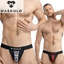 ローライズジョックストラップ ケツワレ ケツ割れ メンズ アンダーウェア レザー風 Maskulo マスクロ ジョックストラップ ENFORCE (男性下着ma...
