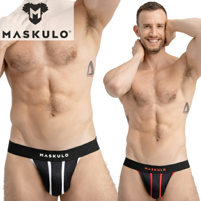 【3,980円以上お買い上げで送料無料】 MASKULO（マスクロ）ジョックストラップ（ケツ割れ/ケツワレ）。 スパンデックス入り素材のウエストバンドは腰回りをしっかりホールドし、フロントポーチのSKULLAロゴはカッコイイ。 柔らかいメッシュ生地はコカンをやさしく包み込み、通気性もよく快適な履き心地を実現します。 普段穿きとしても、勝負パンツとしても、ぴったりの一枚となります。 Maskulo【マスクロ】、男の魅力を100%引き出すような男性アパレルブランド。極寒の大地で育んだMaskuloは、ワイルドでタフなデザインで力強さを全面に出しています。 Maskuloの特徴は商品のコンセプトに合わせて、フェイクレザー、ラバーなど特殊の素材をふんだんに使用し、身に着けると男らしさが増していきます。また所々遊び心のあるデザインはいいアクセントとなり、きっとお気に入りの一枚になります。 ◆素材：80%ポリエステル、20% エラステイン ◆サイズ Sサイズ （対応する日本サイズ：S〜M）： 適応ウエスト：77cm〜81cm Mサイズ （対応する日本サイズ：M〜L）： 適応ウエスト：82cm〜86cm Lサイズ （対応する日本サイズ：L〜XL）： 適応ウエスト：87cm〜91cm XLサイズ （対応する日本サイズ：XL〜XXL）： 適応ウエスト：92cm〜96cm注文欄表記サイズ 対応する日本サイズ ウエスト S S〜M 77〜81cm M M〜L 82〜86cm L L〜XL 87〜91cm XL XL〜XL 92〜96cm