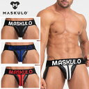 ローライズジョックストラップ ケツワレ ケツ割れ メンズ アンダーウェア レザー風 Maskulo マスクロ ジョック レザー風 ラバー ARMORED ジョックストラップ (男性下着ma-js201)[M便 1/3]